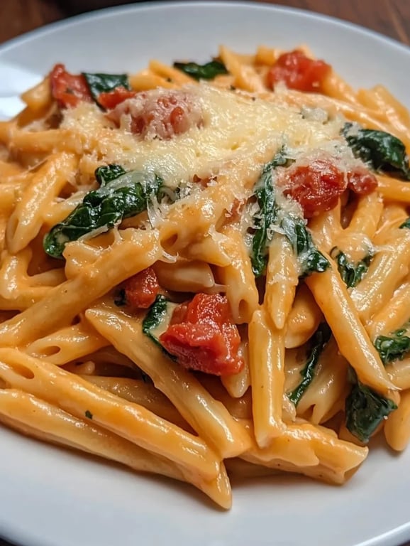 Delicious Spinach Tomato Pasta