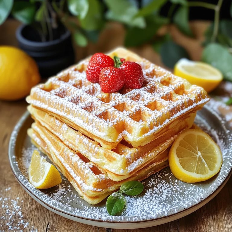 Zitronen-Quark-Waffeln