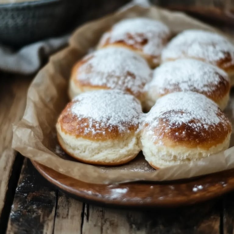 Buchteln mit Bratapfel-Käsekuchen-Füllung