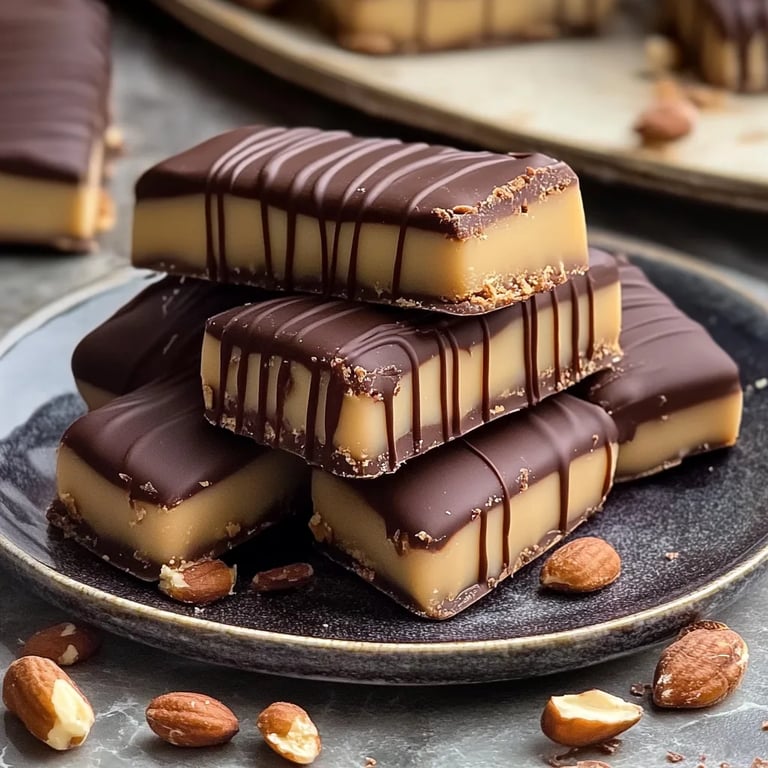 Peanut-Caramel Bars With Chocolate