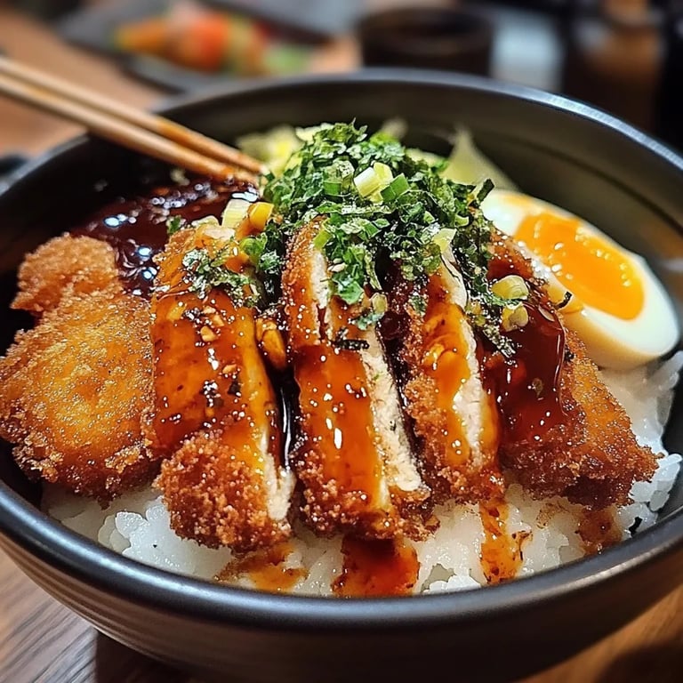 Japanese Katsu Bowls with Tonkatsu Sauce