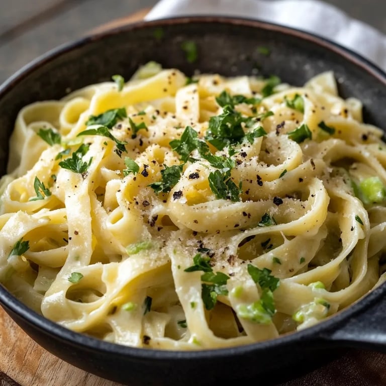 Bandnudeln mit Spitzkohl