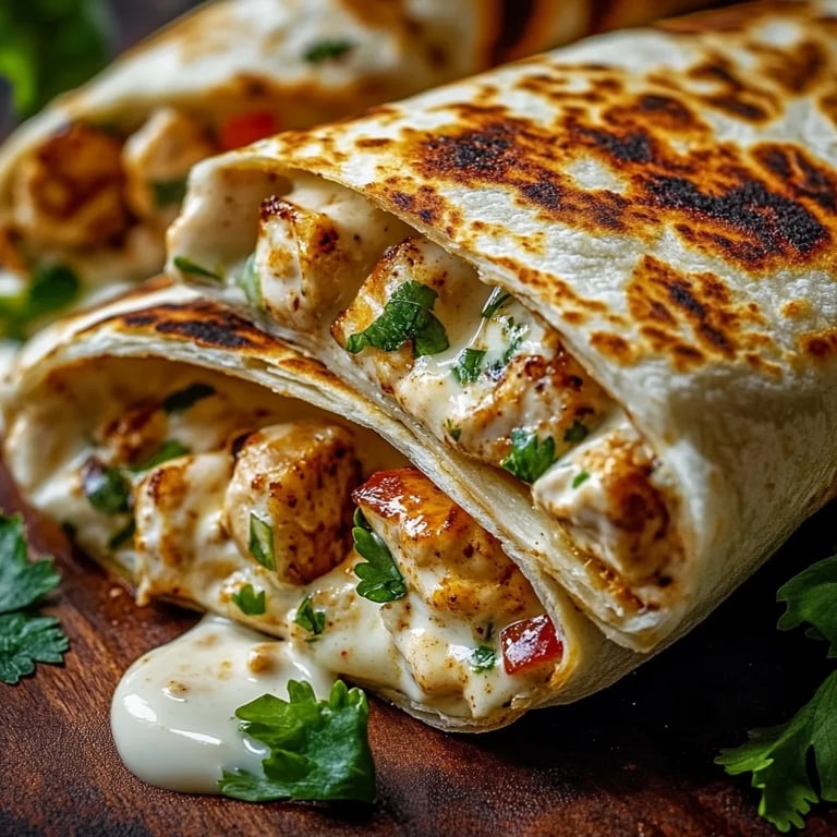 Cheesy Garlic Chicken Wraps – Die ultimative Geschmacksexplosion!