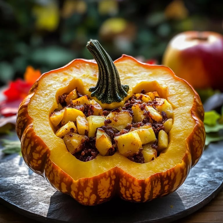Delicious Apple Stuffed Acorn Squash