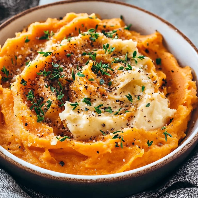 Creamy Savory Mashed Sweet Potatoes