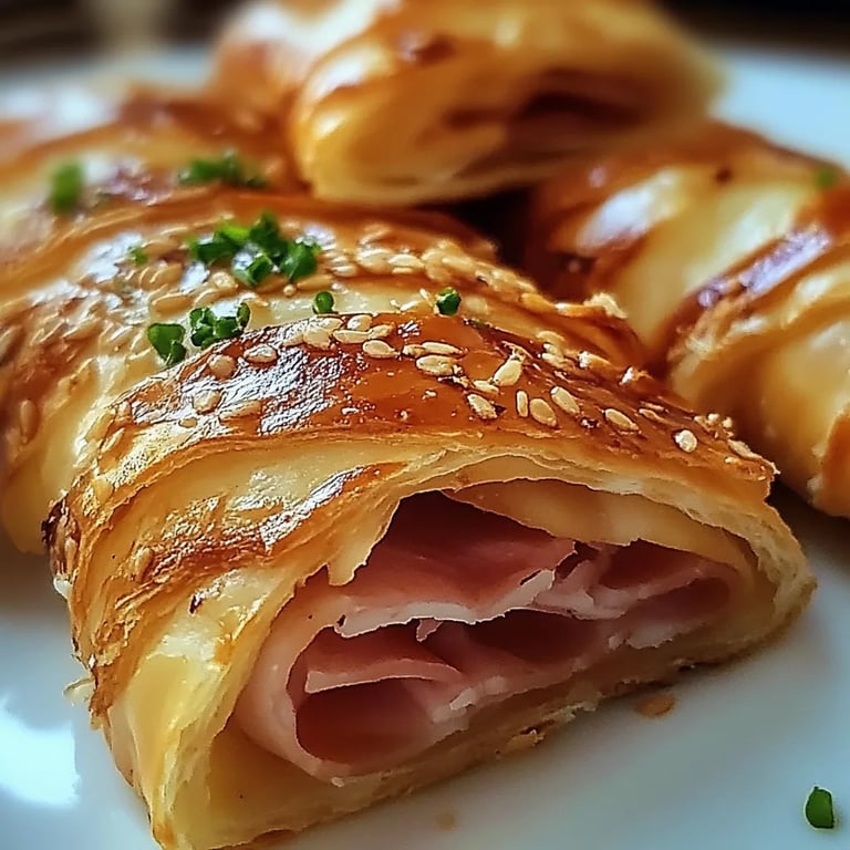 Knusprige Blätterteig-Schinken-Käse