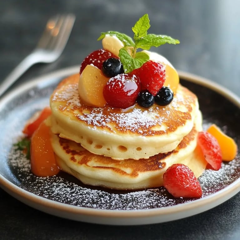 Fluffy Japanese Soufflé Pancakes