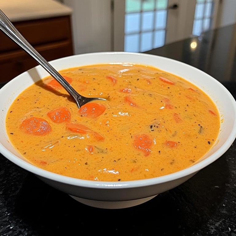 Healthy Vegan Roasted Carrot Soup