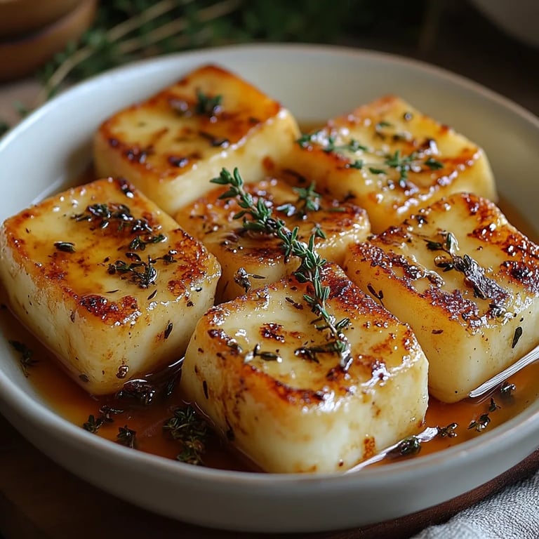 Golden Halloumi w/ Honey & Thyme: An Incredible Ultimate Recipe