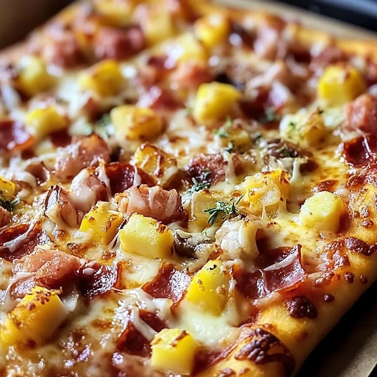 Klassische Hawaiianische Pizza: Eine Unglaublich Ultimative Delikatesse für 4 Personen