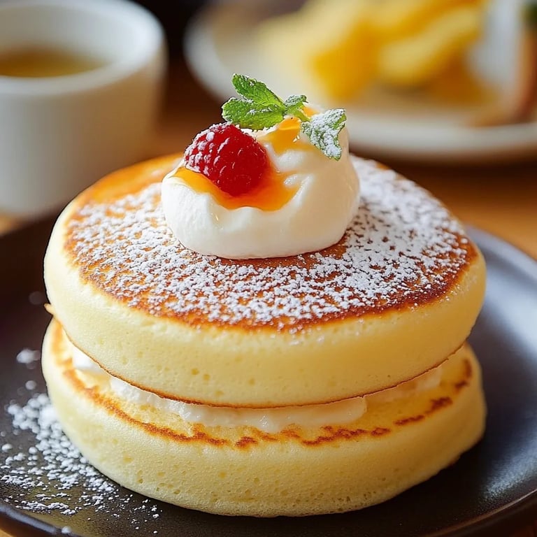 Luftige Japanische Soufflé-Pfannkuchen