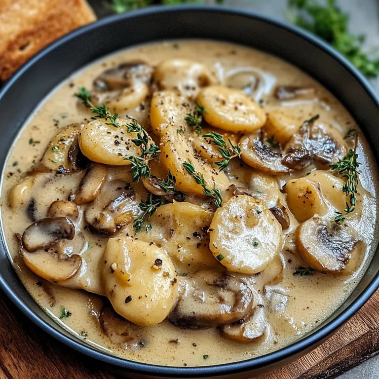 Gnocchi Rezept: Cremige Pilz Pfanne