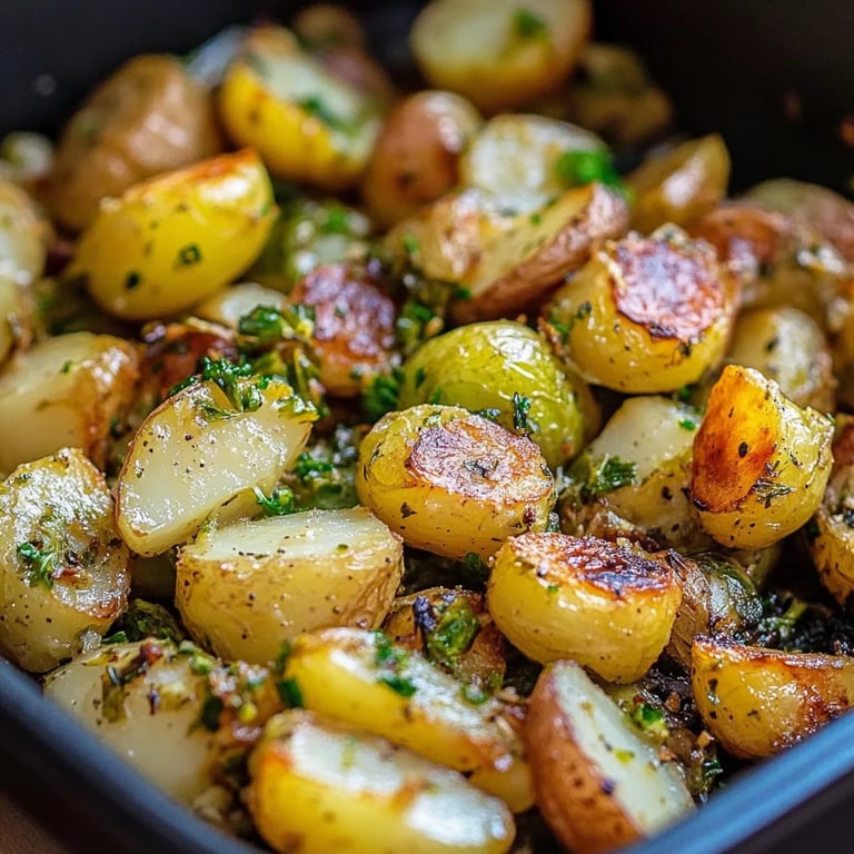 Knoblauch-Rosenkohl-Kartoffeln