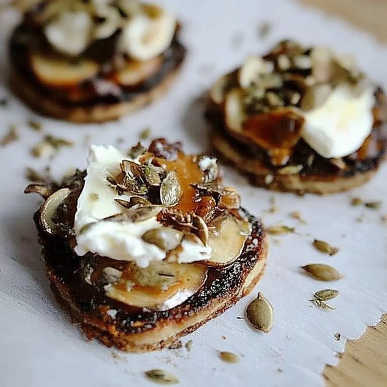 Pumpernickel Häppchen mit Frischkäse