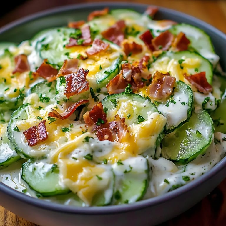 Creamy Cucumber Salad with Bacon & Cheese: An Amazing Ultimate Recipe