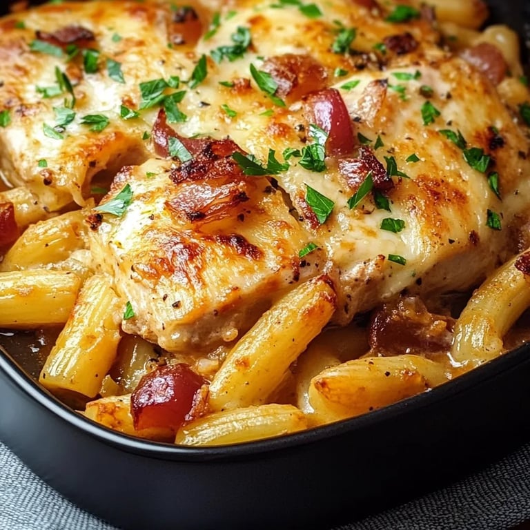 Nudel Auflauf mit Schinken