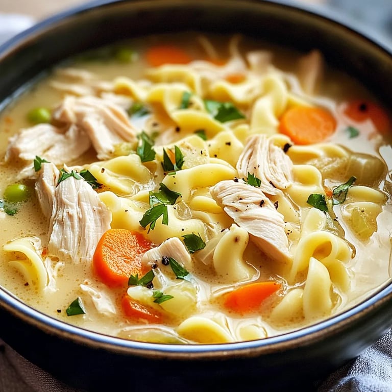 Easy Creamy Chicken Noodle Soup