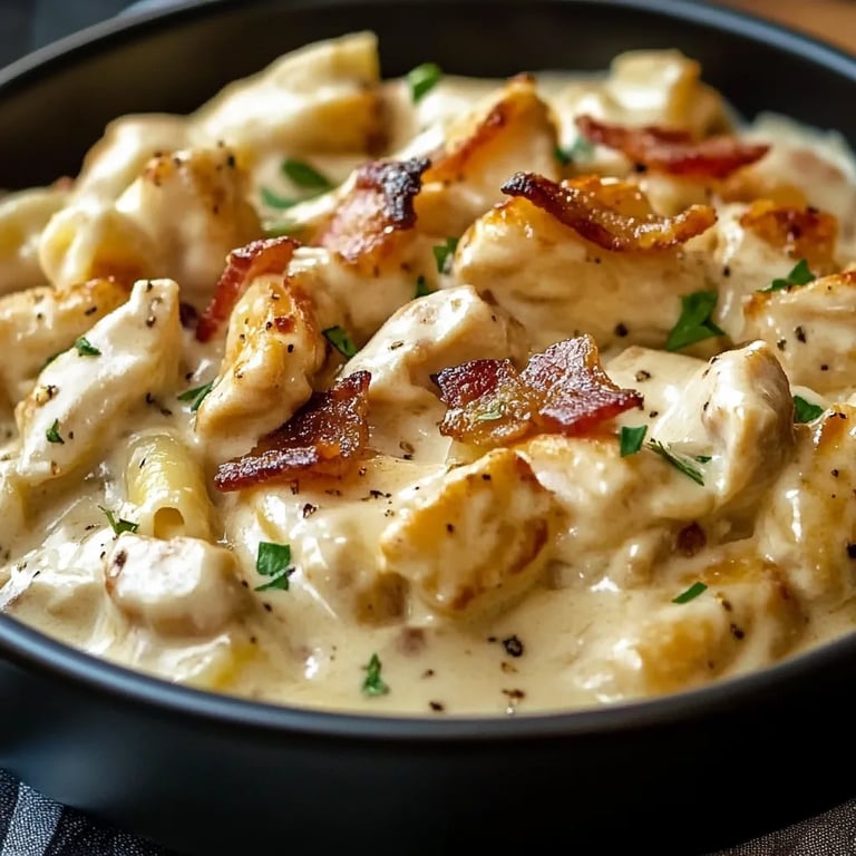 Creamy Chicken Bacon Ranch Pasta