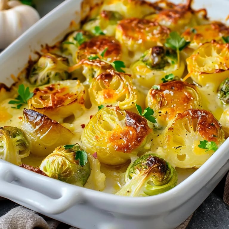 Rosenkohl-Kartoffel-Auflauf