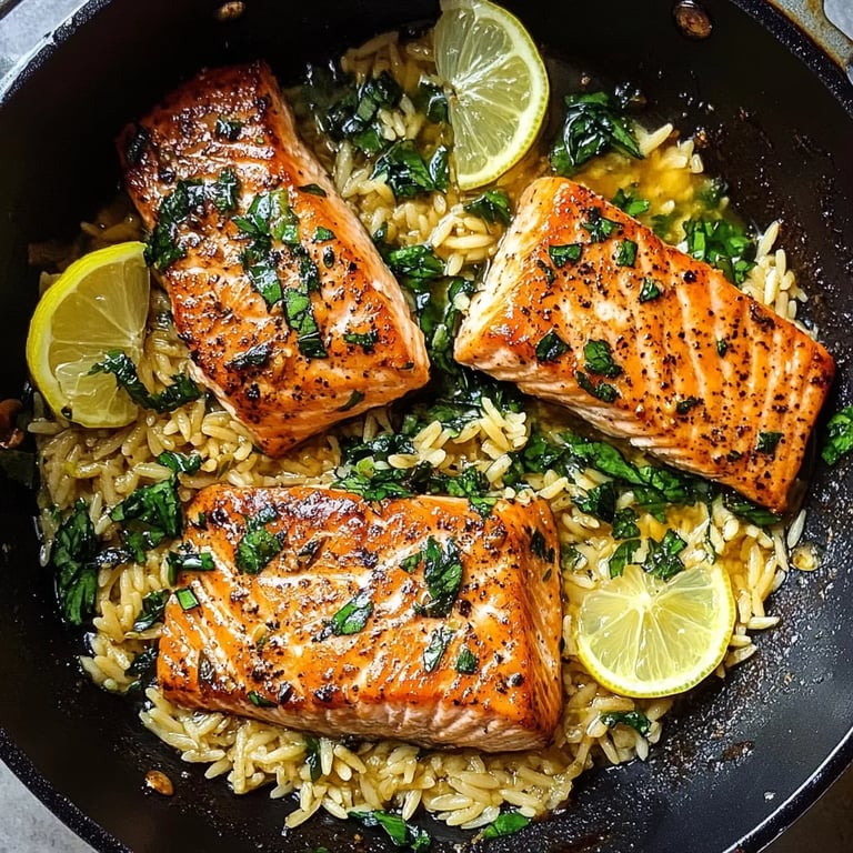 Lachs aus einer Pfanne mit Zitronen-Orzo: Ein Unglaubliches Ultimatives Rezept für 4 Personen