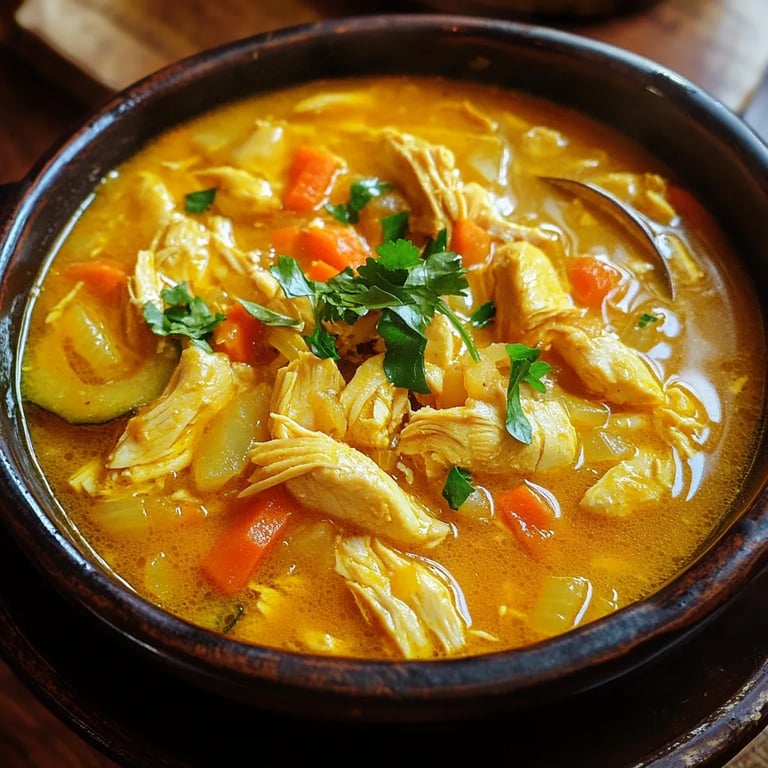 Saffron Chicken Noodle Soup