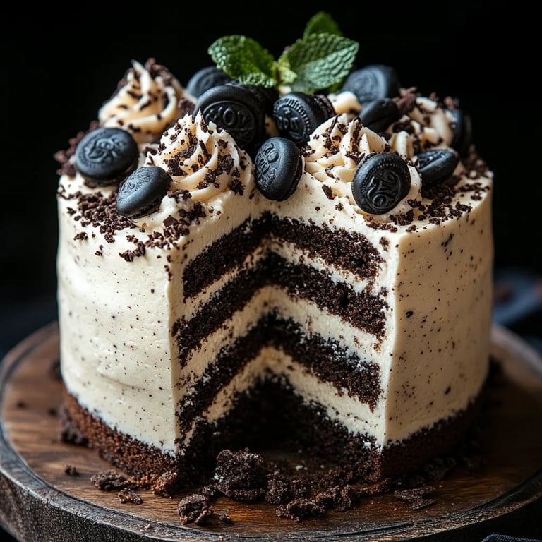 Bolo de Cookies & Cream com Crosta de Oreo: Uma Receita Incrível e Deliciosa