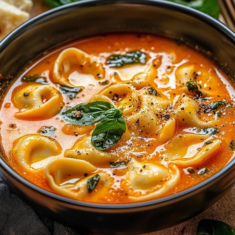 Creamy Tomato Tortellini Soup