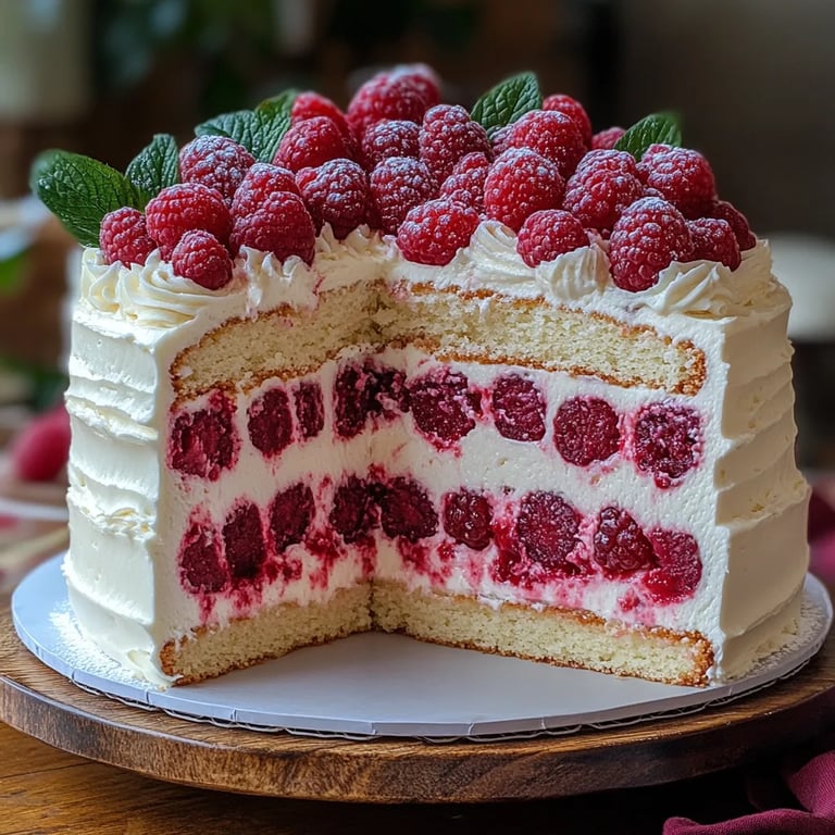 Pastel de Ensueño de Chocolate Blanco y Frambuesa: Una Increíble Receta Última