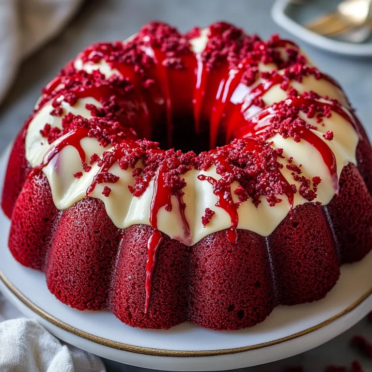 Red Velvet Cream Cheese Bundt Cake