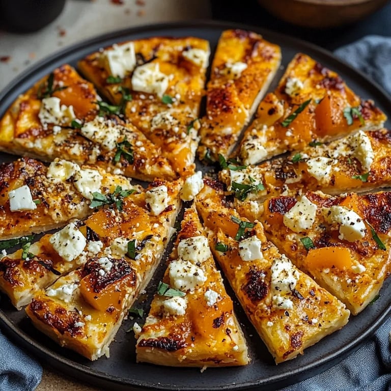 Gebackener Hokkaido mit Honig und Feta