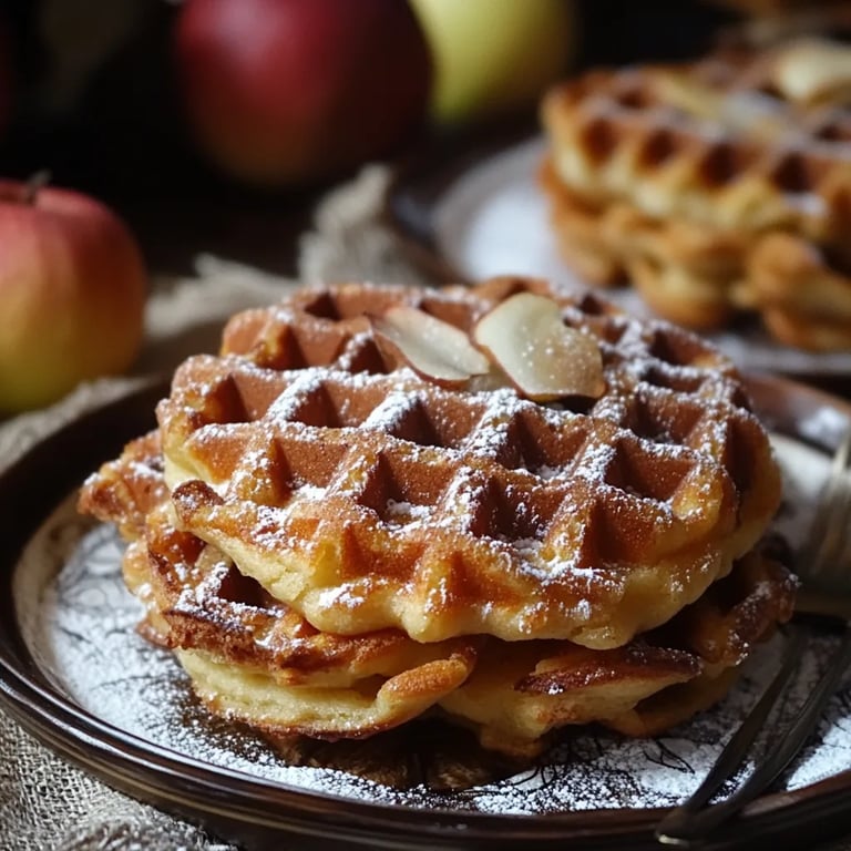 Zuckerfreie Lebkuchen Apfel Waffeln