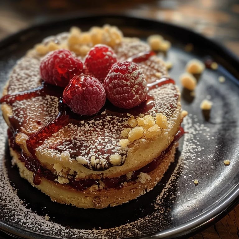 Leckere Streuselplätzchen mit Marmeladenfüllung