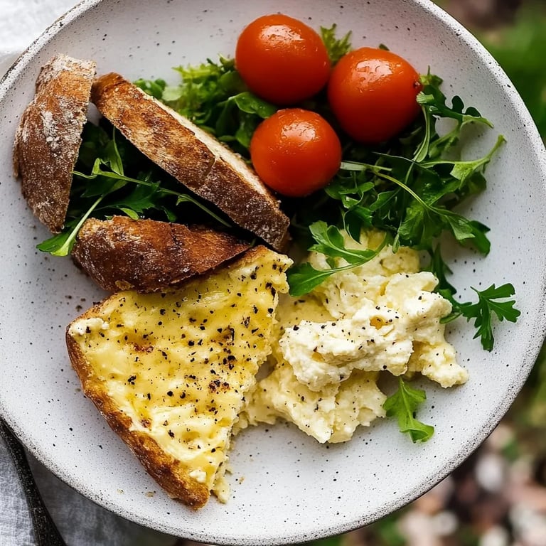 Rührei mit Hüttenkäse