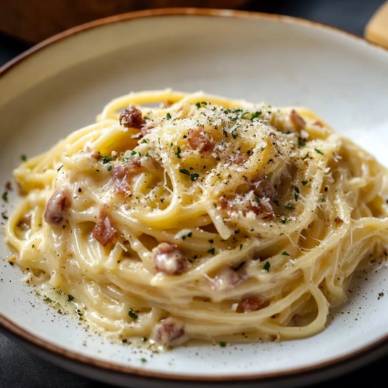 Spaghetti Carbonara Italienischer Art