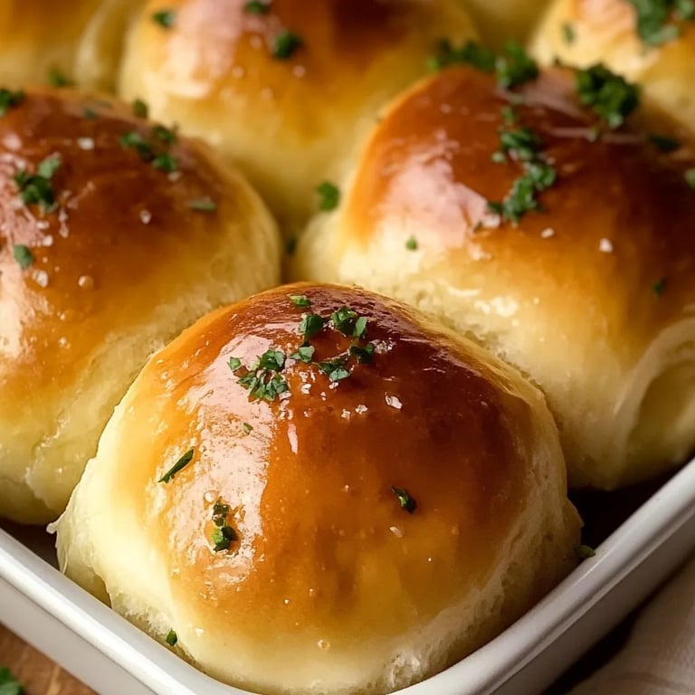 The Easiest Garlic Butter Dinner Rolls