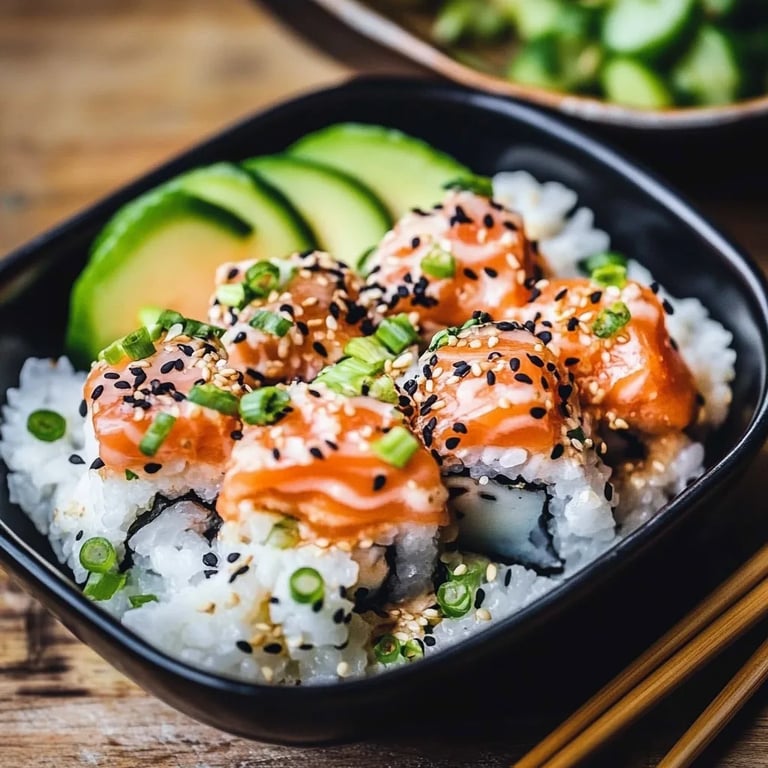 Spicy Salmon Sushi Bowls