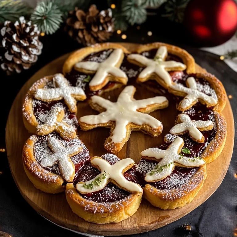 Festliche Blätterteig-Tannenbäume