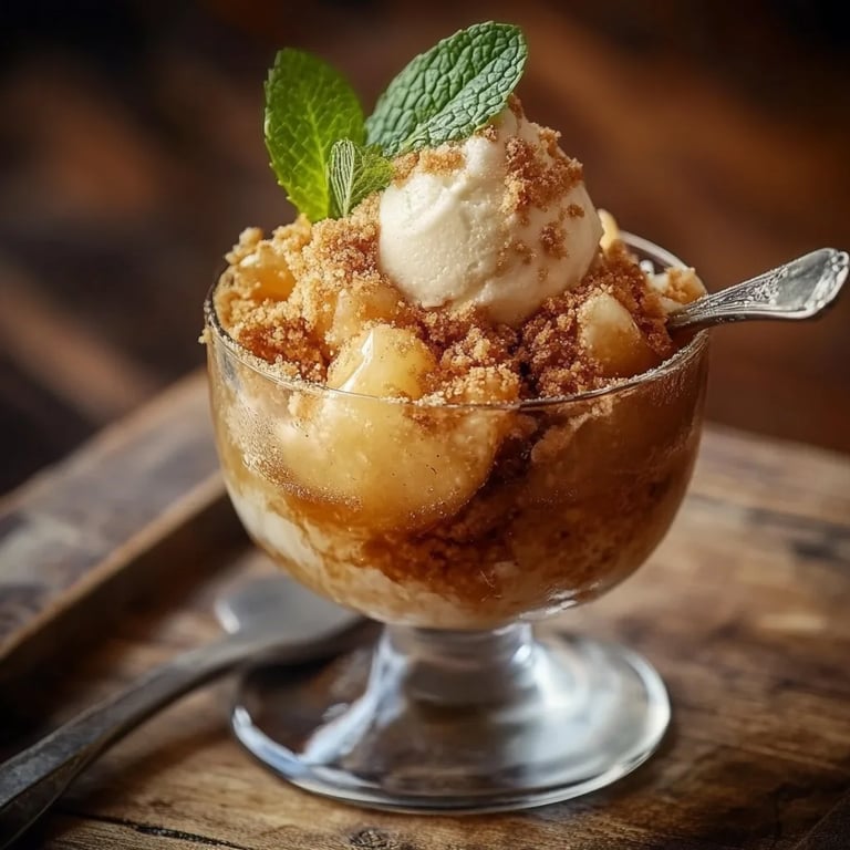 Bratapfel Crumble im Glas