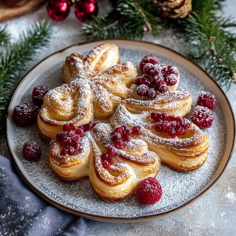 Einfache Blätterteig Tannenbäume