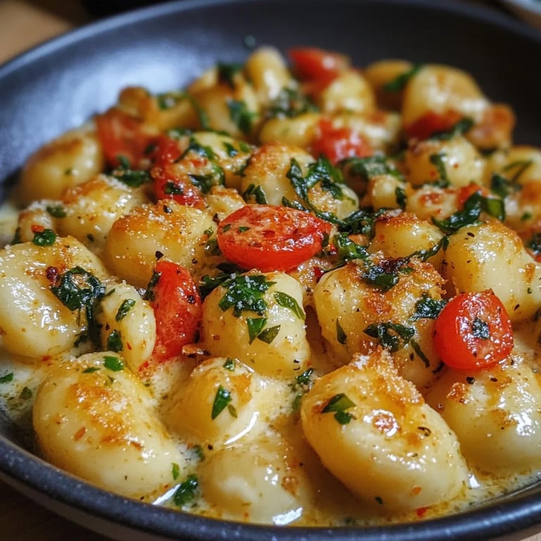 Cremige Gnocchi-Pfanne mit Gemüse