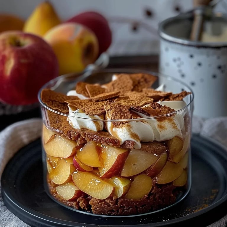 Spekulatius-Apfel-Käsekuchen-Dessert