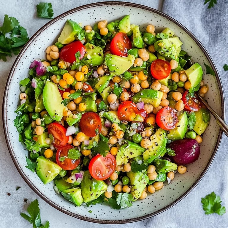 Kichererbsen Salat mit Avocado