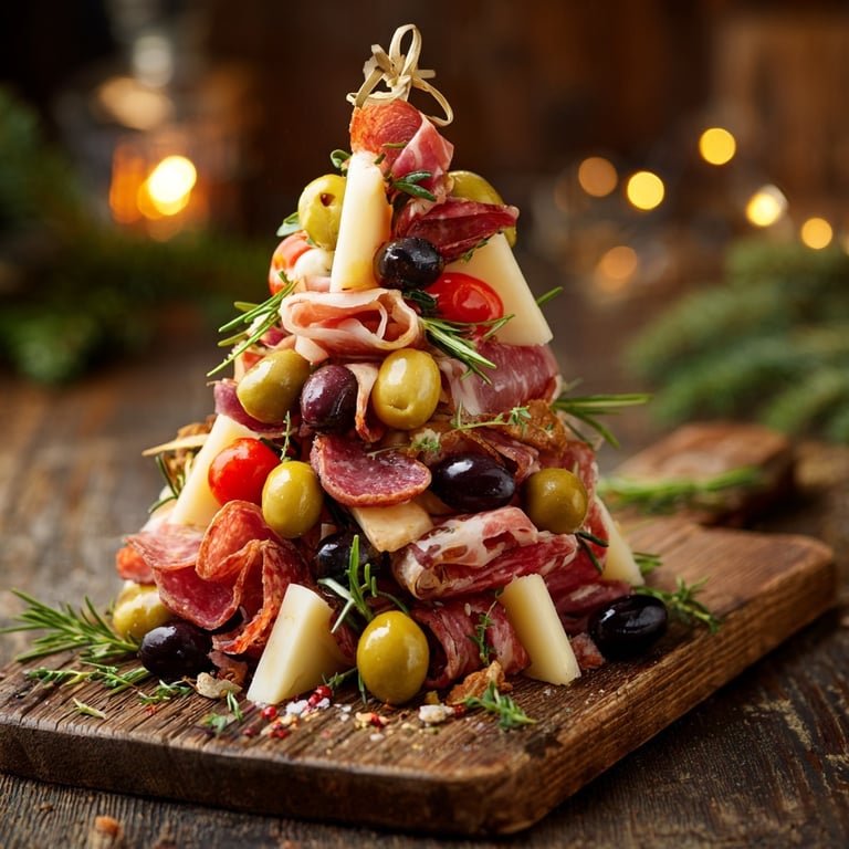 Christmas Tree Shaped Charcuterie