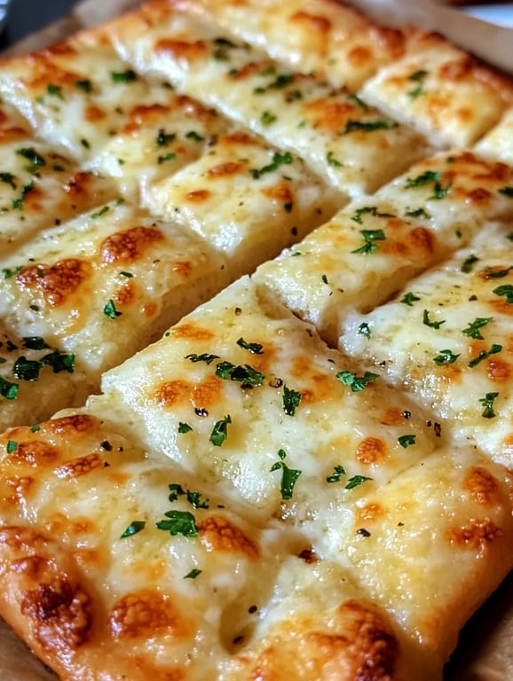 Homemade Cheesy Garlic Breadsticks