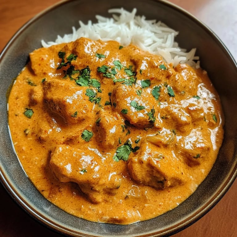 Schnelles und einfaches hausgemachtes Butterhuhn