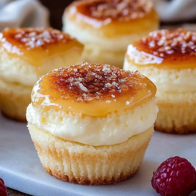 Delicious Vanilla Bean Crème Brûlée Cheesecake Cupcakes