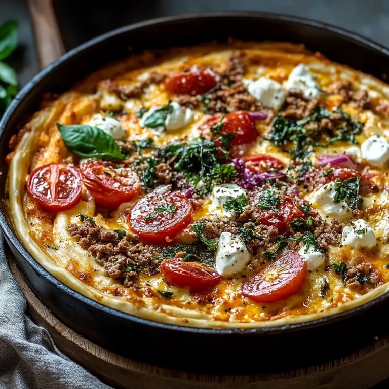 Griechische Kritharaki-Pfanne