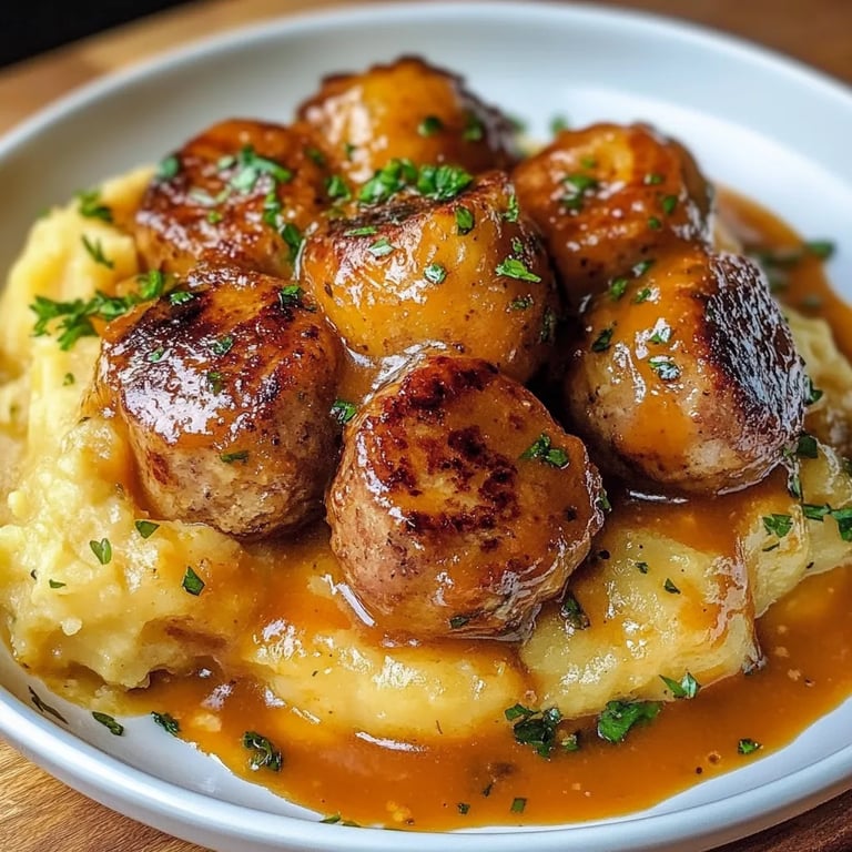 Hackbällchen in cremiger Sauce mit Kartoffelpüree: Ein Unglaubliches Ultimatives Rezept