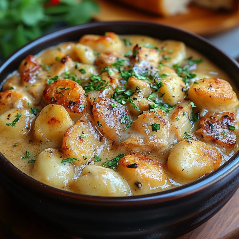 Pastel de Pollo y Gnocchi en una Sola Olla: Una Increíble Receta Última