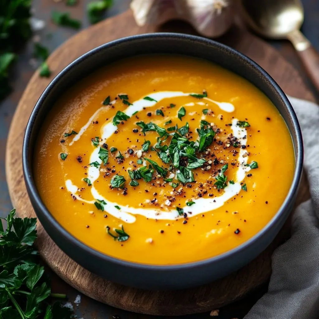 Spicy Butternut Squash Sweet Potato Soup
